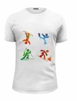 Термонаклейка на футболку (термоаппликация) Лыжи, Коньки, Спорт, Зима