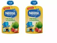 Пюре детское Nestle яблоко-клубника с 6 месяцев 90 г 2 шт