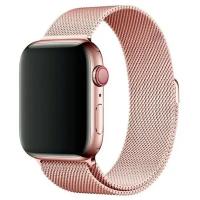 Ремешок металлический Миланская петля для Apple Watch 42/44mm розовое золото