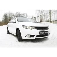 KIA Cerato Решетка радиатора спорт с черной сеткой (3мм RRKC010550