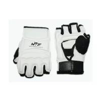 Перчатки для карате/ перчатки для тхеквондо/ перчатки для единоборств/ защита рук каратэ. Размер М. Цвет: бело-черный