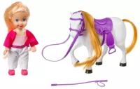 Набор игровой Bondibon куколка OLY- жокей с лошадкой, РАС, арт. K899-12А