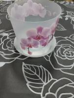 Кашпо для цветов пластмассовое "Деко" 2,4л, орхидея