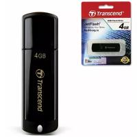 Флеш-диск 4 GB, TRANSCEND Jet Flash 350, USB 2.0, черный