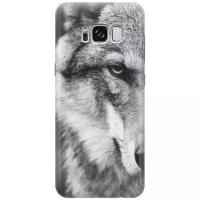 GOSSO Ультратонкий силиконовый чехол-накладка для Samsung Galaxy S8 с принтом "Спокойный волк"
