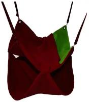 Домик для грызунов Монморанси "Гамак-карман игровой", бордово-зеленый, 28х30 см. Гамак для грызунов