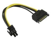 Orient кабели C512, Переходник питания для PCI-Ex видеокарт SATA 15pin M -> 6pin