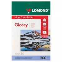 Lomond Фотобумага Односторонняя, глянцевая, 200 г, A4, 50 л