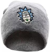 Шапка с логотипом Skully beanie r&m (Рик и Морти) gray