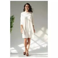 Laete Женственное платье из эластичной ткани, кремовый, 44