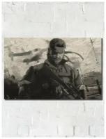 Картина интерьерная на рельефной доске, размер 47х30, материал ОСП игра Metal Gear Solid V Ground Zeroes - 11154 Г
