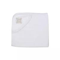 Осьминожка Полотенце-уголок для крещения с вышивкой, размер 100*100 см, цвет белый к40/1