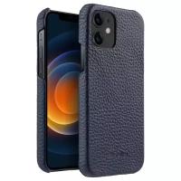 Кожаный чехол накладка Melkco для Apple iPhone 12 / 12 Pro (6.1") - Snap Cover, темно-синий