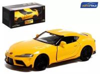 Машина металлическая TOYOTA SUPRA, 1:32, открываются двери, инерция, цвет желтый