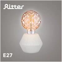Декоративная лампа настольная Ritter серии Biscuit, Е27. Декоративный светильник прикроватный, Ночник, Торшер. 52708 4