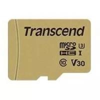 Флеш карта microSD 64GB Transcend microSDХC Class 10 UHS-1 U-3, V30, (SD адаптер), MLC