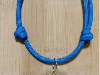 Шнурок для адресника, голубой, размер L - 40-60 см