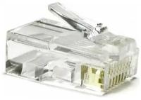 Коннектор Hyperline (PLUG-8P8C-U-C6-100) UTP кат.6 RJ45 прозрачный (упак.:100шт)