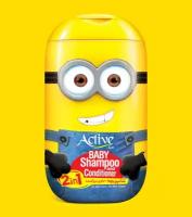 Active Детский шампунь и кондиционер 2в1 Minions, 280 мл