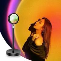 Атмосферная лампа/светильник с проекцией красного заката G9 Sunset Lamp LED, Цвет: Sunset-красный закат