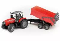 Трактор Bruder Massey Ferguson 7480 с прицепом 02-045 1:16, 67 см, красный