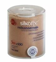 Silkofix Пластырь фиксирующий гипоаллергенный на тканевой основе для нормального типа кожи, 5х500 см