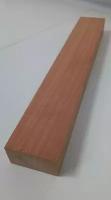 Брусок из древесины макоре 45х85х550мм для резьбы по дереву, деревянная заготовка, материал для моделирования