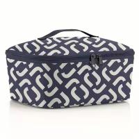 Термосумка coolerbag m pocket signature navy, Reisenthel, синий/белый, арт: LF4073