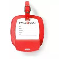 Бирка для багажа SWISSGEAR, красная, ПВХ, 10,5 x 0,4 x 10,5 см