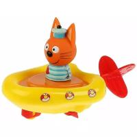 Игрушка для ванной Капитошка Три кота. Лодка и Коржик (STB3-TC) желтый