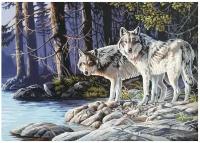 Dimensions Картина по номерам "Серые волки" (73-91445)
