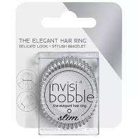 Invisibobble Резинка-браслет для волос SLIM Chrome Sweet Chrome (с подвесом)