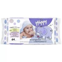 bella baby Happy Влажные детские салфетки "bella baby Happy" с аллантоином и витамином Е (allantoin + vit. E), 64 шт./уп