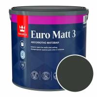 Краска интерьерная Tikkurila Euro Matt 3 RAL 9005 (Глубокий черный - Jet black) 2,7 л