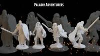 Набор миниатюр Паладины 45-50мм (ДнД, DnD, D&D, Dungeons & Dragons, Pathfinder, Подземелья и Драконы, Wargames, BG3)