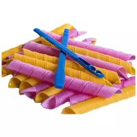 Magic Leverage Волшебные бигуди длинные 55 см (25 мм) 18 шт. желтые/розовые