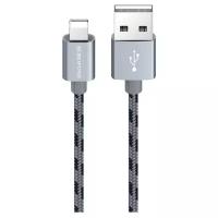 Кабель Borofone BX24 Ring current charging data cable for Lightning Metal Gray