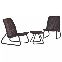 Комплект мебели KETER Rio Patio set (2 кресла, стол), графит