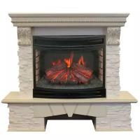 Электрический электрический камин RealFlame Rockland Lux 25 + Firefield 25 S IR 1.5 кВт 120 см 102.5 см 41.2 см белый