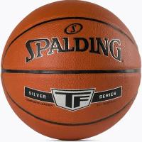 Мяч баскетбольный SPALDING Silver TF 76859Z_7, размер 7, композитная кожа (ПУ), коричневый-черный