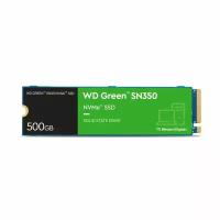 Накопитель SSD M.2 2280 NVMe Gen3x4 WD Green SN350, 500Gb, 3D TLC, WDS500G2G0C, R2400Mb/s, W1650Mb/s