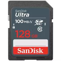 Карта памяти SanDisk Ultra 128GB SDXC Memory Card 100MBs. Цвет: черный