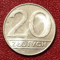 Монета Польша 20 Злотых 1990 год #4-10