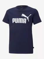 Футболка PUMA Ess Logo Tee, размер 104, синий