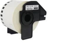 Термолента BYZ DK22205 для принтеров Brother серии QL, черный на белом, ширина 62 мм, 30.48 м / Картридж BYZ DK22205 для термопринтеров Brother