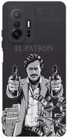 Черный силиконовый чехол MustHaveCase для Xiaomi 11T El Patron Pablo Escobar Пабло Эскобар для Сяоми 11Т