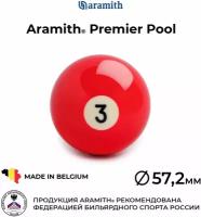 Бильярдный шар 57,2 мм Арамит Премьер Пул №3 / Aramith Premier Pool №3 57,2 мм красный 1 шт