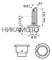 PHILIPS 85122VIS1 Лампа D2S 85V 35W P32d-2 Vision