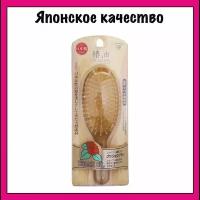 Ikemoto Расческа-щетка для волос, с маслом камелии, Head Spa Tsubaki Oil Cushion Brush, 1 шт