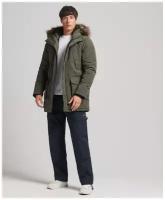 Парка Superdry, размер 2XL (56), зеленый, хаки